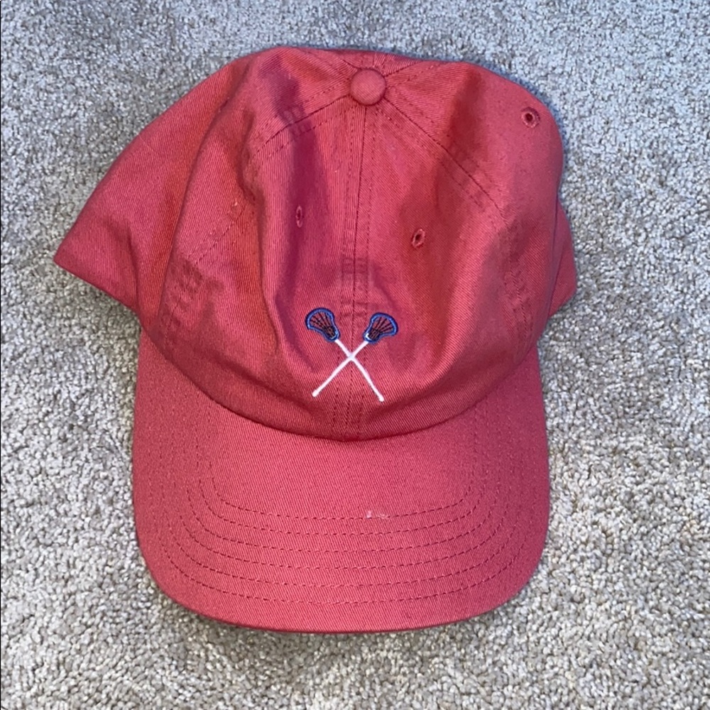 Vineyard Vines Red Lacrosse Baseball Hat